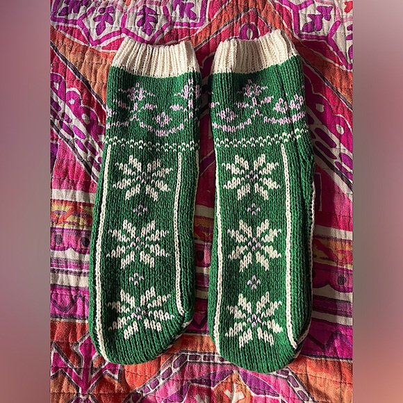 Free People Snowflake Slipper Socks NWOT - Picture 2 of 5
